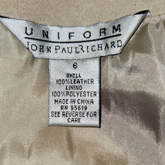 Vintage John Paul Richard's multicolored suede skirt - Picture 6 of 9